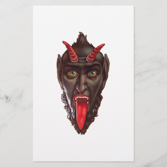vintage krampus brevpapper (Framsida)