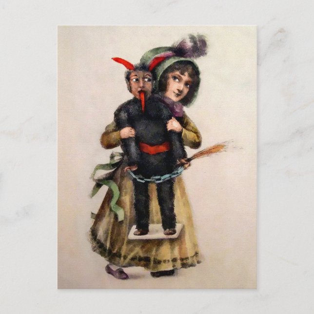 Vintage Krampus Doll Vykort (Framsida)