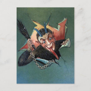 Vintage Krampus genombruch Vykort