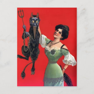 Vintage Krampus-jul Vykort