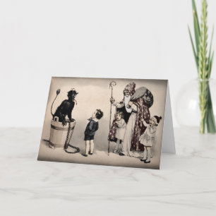 Vintage Krampus julkort Helgkort