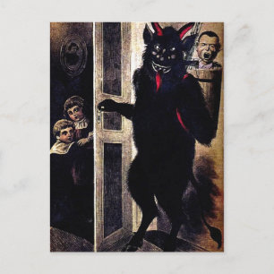 Vintage Krampus julkort Vykort