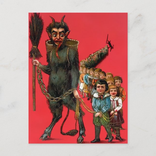 Vintage Krampus julkort Vykort (Framsida)