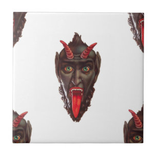 vintage krampus kakelplatta