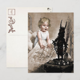 Vintage Krampus Leksak vykort