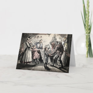 Vintage Krampus Skrämmer Helgdag för barn Helgkort