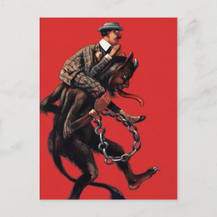 Vintage Krampus vykort