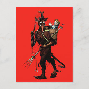 Vintage Krampus vykort
