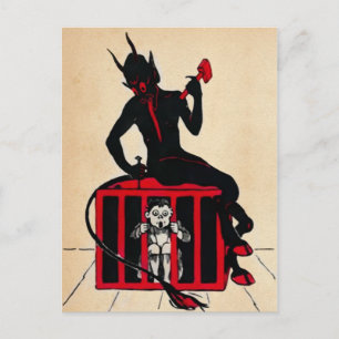 Vintage Krampus vykort