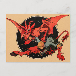 Vintage Krampus vykort