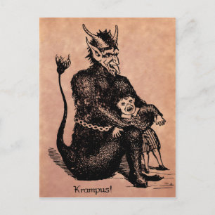Vintage Krampus vykort