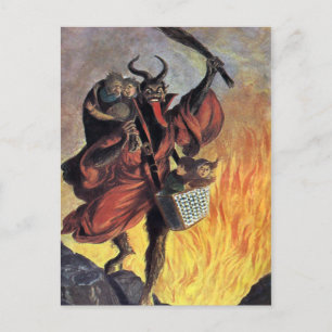 Vintage Krampus vykort