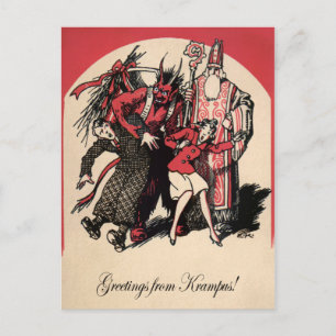 Vintage Krampus vykort