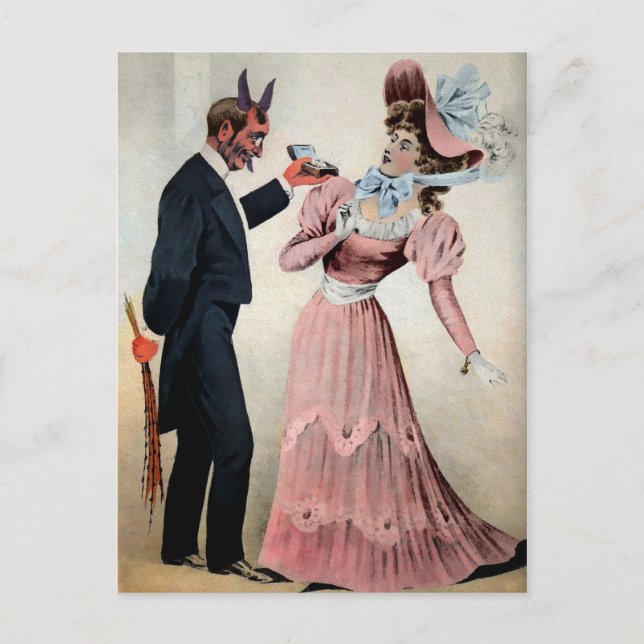 Vintage Krampus Vykort (Framsida)