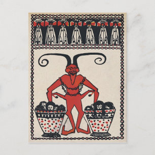 Vintage Krampus vykort