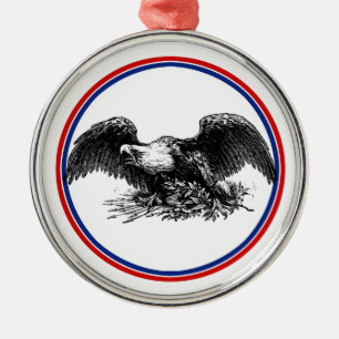 Vintage Krig Eagle Julgransprydnad Metall