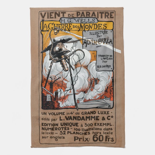 Vintage Krig i världens ursprungliga promokonst Kökshandduk (Vertikal)