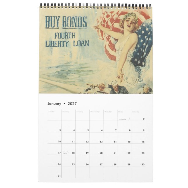 Vintage Krig Poster kalendern 2011 Kalender (Jan 2027)