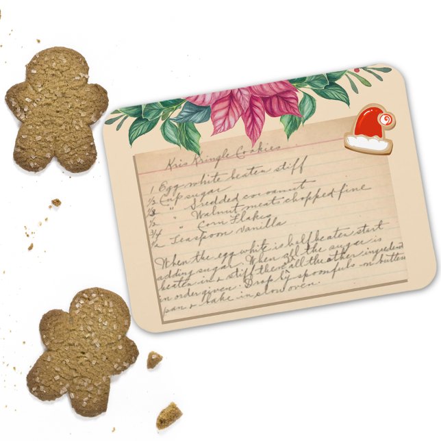 Vintage Kris Kringle Cookies Recipe jul Magnet (Skapare uppladdad)
