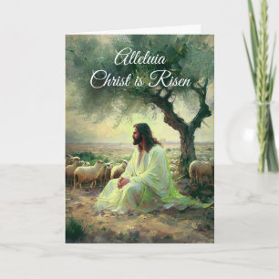 Vintage Kristus är Risen Påsk Christian Religiösa Inbjudan