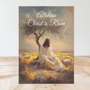 Vintage Kristus är Risen Påsk Christian Religiösa Inbjudningar