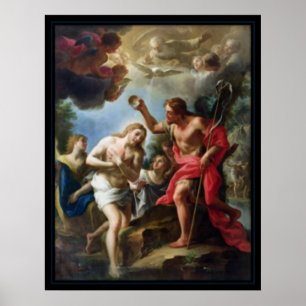 Vintage Kristus baptism Poster