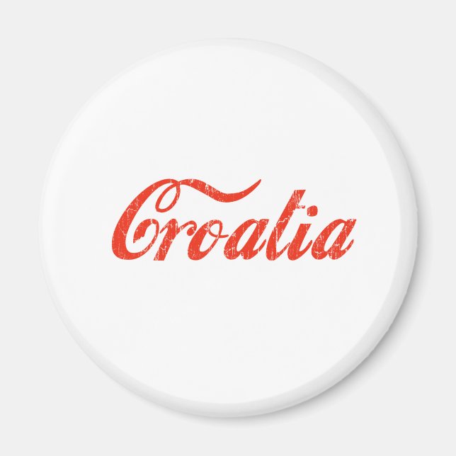 Vintage Kroatien Magnet (Framsidan)