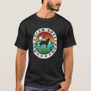 Vintage Kroatisk Fårhund Retro Hund Mamma Pappa T Shirt