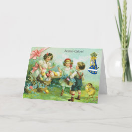 Vintage Kroatiska Sretan Uskrs Påsk Greeting Card Helgkort