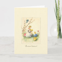 Vintage Kroatiska Sretan Uskrs Påsk Greeting Card Helgkort