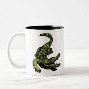 Vintage Krokodil Två-Tonad Mugg