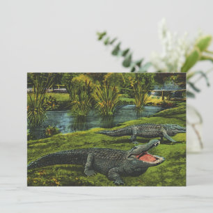 Vintage Krokodiler, havslevande reptiler