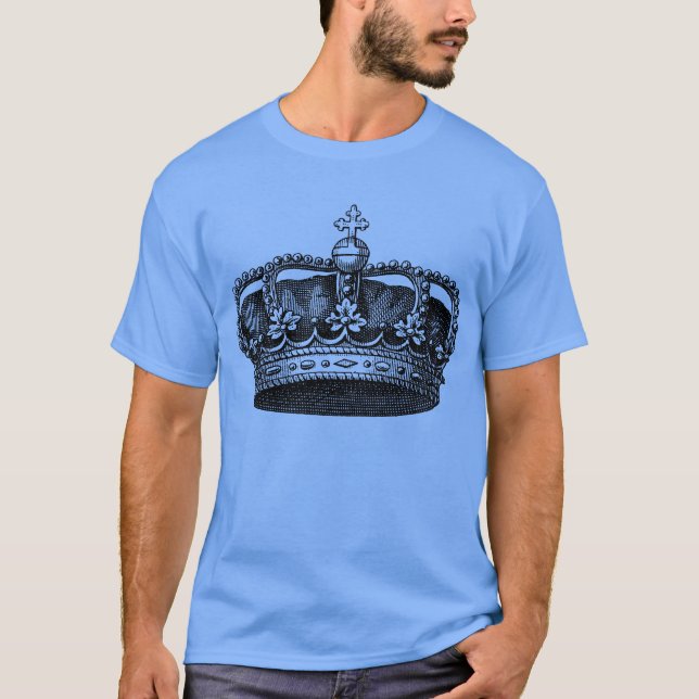 Vintage Krona 02 - Svart T-shirt (Framsida)