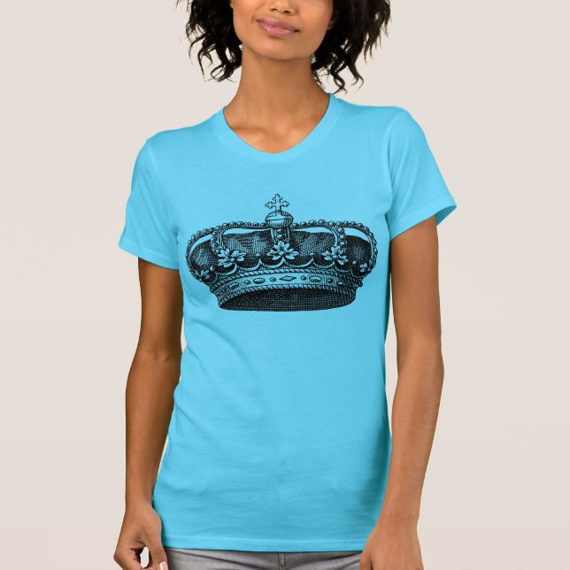 Vintage Krona 02 - Svart Tee (Framsida)