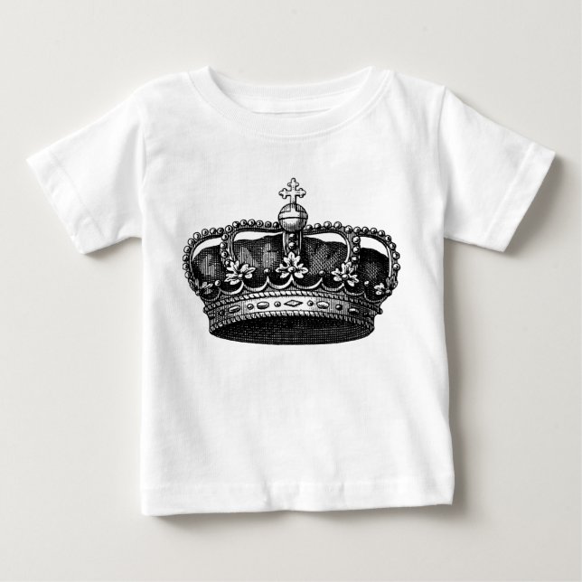 Vintage Krona 02 - Svart Tee Shirt (Framsida)