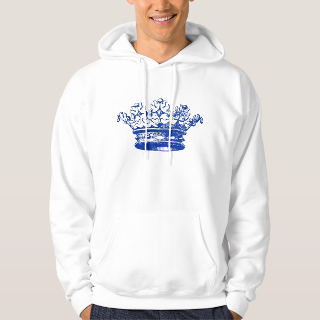 Vintage Krona - flottan Sweatshirt Med Luva (Framsida)