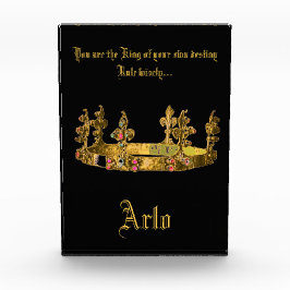 Vintage Krona Gift Personlig Photo Block