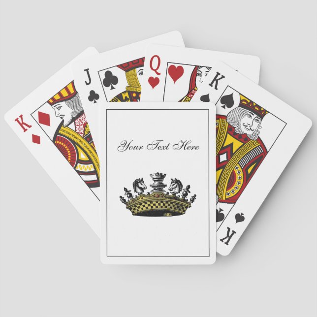 Vintage Krona med Chess Delarare Färg Casinokort (Baksidan)