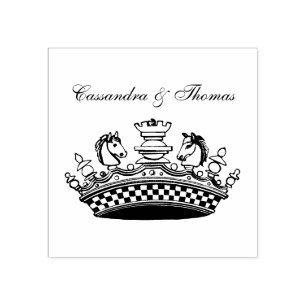 Vintage Krona med Chess Delarare Namn Stämpel