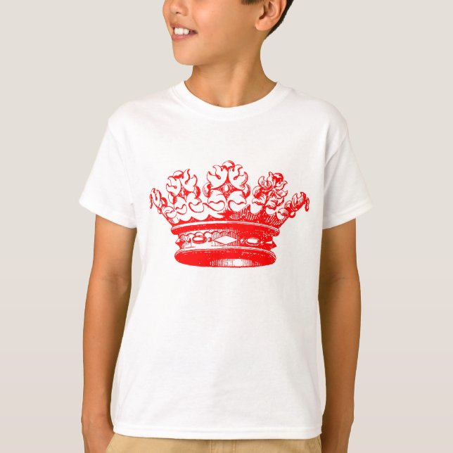 Vintage Krona - Röd Tee Shirt (Framsida)