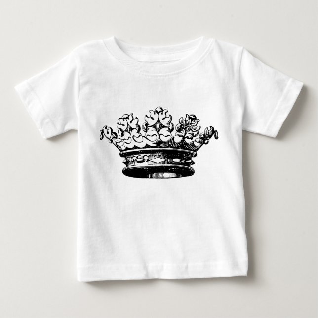 Vintage Krona - svart Tee Shirt (Framsida)