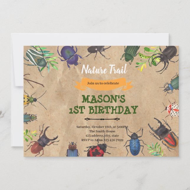 Vintage kryp inbjudan (Framsida)