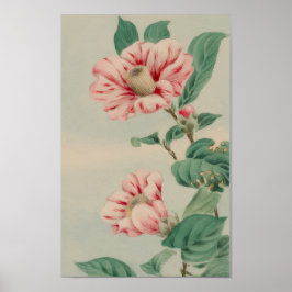 VINTAGE KRYSANTEMUM BOTANISK BLOMMA POSTER