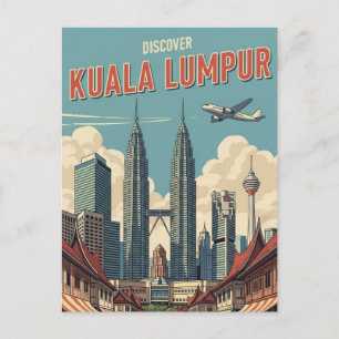 Vintage Kuala Lumpur Malaysia Vykort