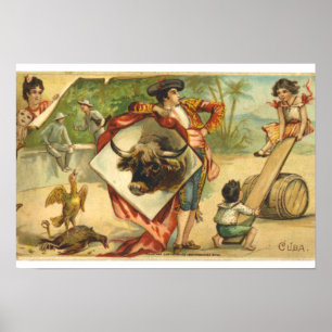 Vintage"Kuba" Arbuckle Bros kaffe Poster