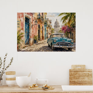 Vintage Kuba Resor - Hälsningar Från Havanna Poster