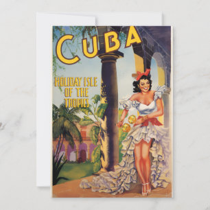 Vintage kubanska turistkommissionen Tropics Travel Julkort