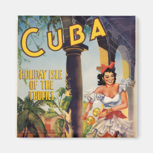 Vintage kubanska turistkommissionen Tropics Travel Magnet