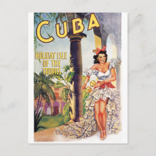 Vintage kubanska turistkommissionen Tropics Travel Vykort