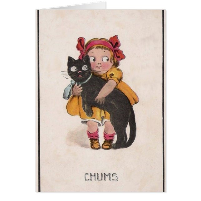 Vintage - kundanteckningskort hälsningskort (Framsidan)